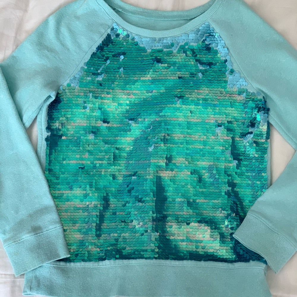 Aqua sequence sweater